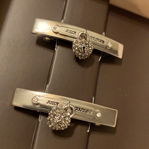 Juicy Couture Silver Hair Clips - Picture 2 of 4